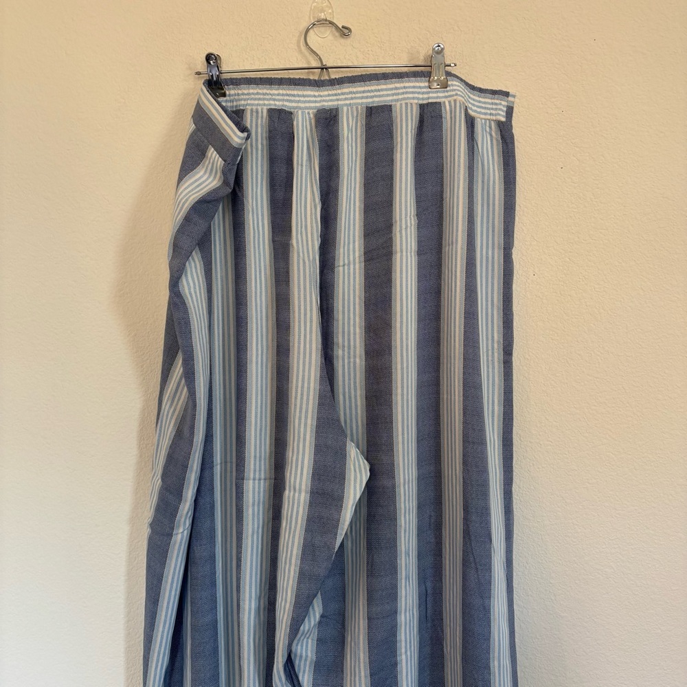 Summersalt Easy Breezy Eco Voile Wrap Beach Wide Leg Pants Blue - Picture 6 of 8